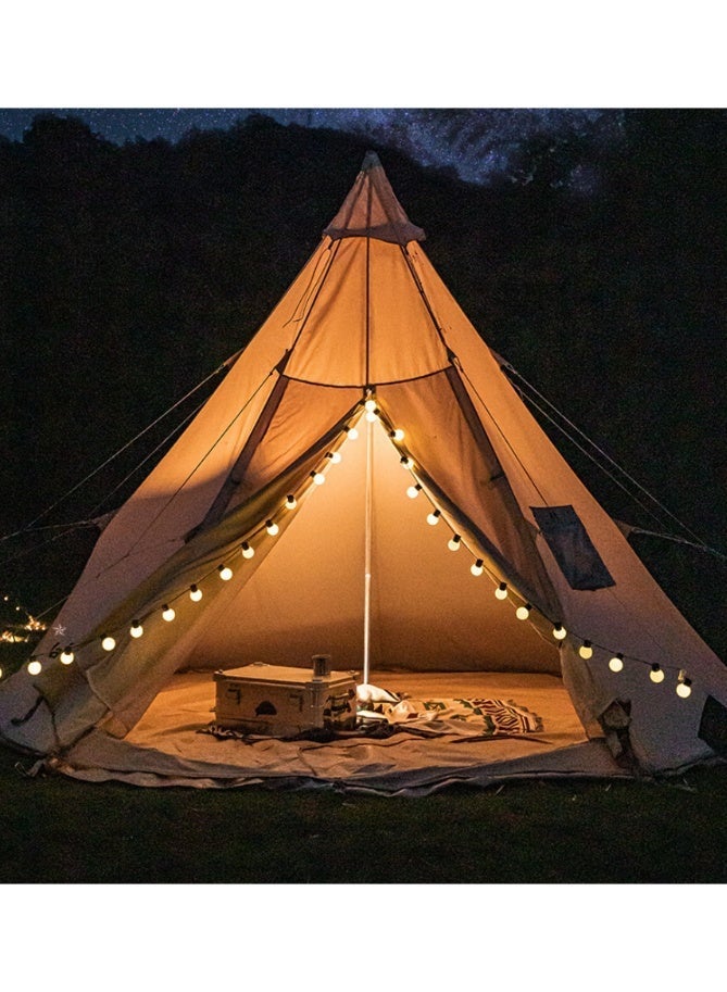 أضواء خرزية خارجية كبيرة مقاومة للماء للتخييم (تعمل ببطاريات AA) - Image 1